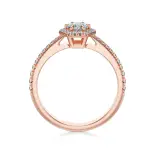 Pierścionek z różowego złota z diamentami AJPZ_076